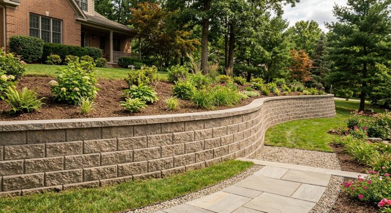 Block Retaining Wall Installation in Clermont, FL