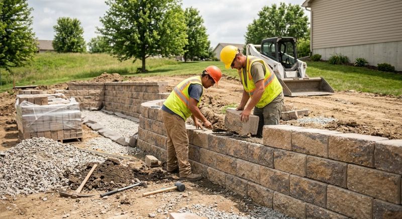 Block Retaining Wall Installation in Ocala, FL