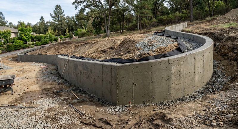 Retention Wall Construction in Marin County, CA